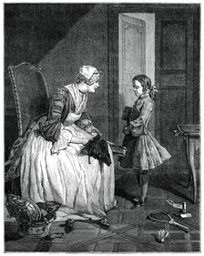 The Governess 1739 (1885).Artist: Francois Bernard Lepicie