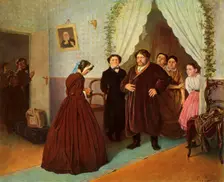 The Governess arrives at the Merchant's House 1866, (1965). Creator: Vasily Perov