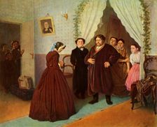 The Governess arrives at the Merchant's House 1866, (1965). Creator: Vasily Perov