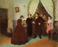 The Governess arrives at the Merchant's House 1866, (1965). Creator: Vasily Perov