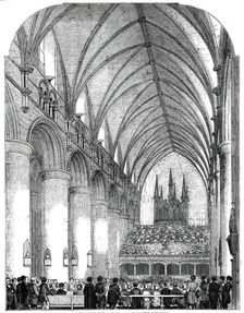 The Grand Musical Festival in Gloucester Cathedral, 1850. Creator: Unknown