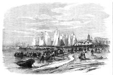 The Grand Naval Review - Yachts taking out Passengers to View the Fleet, sketched from Southsea Comm Creator: Unknown