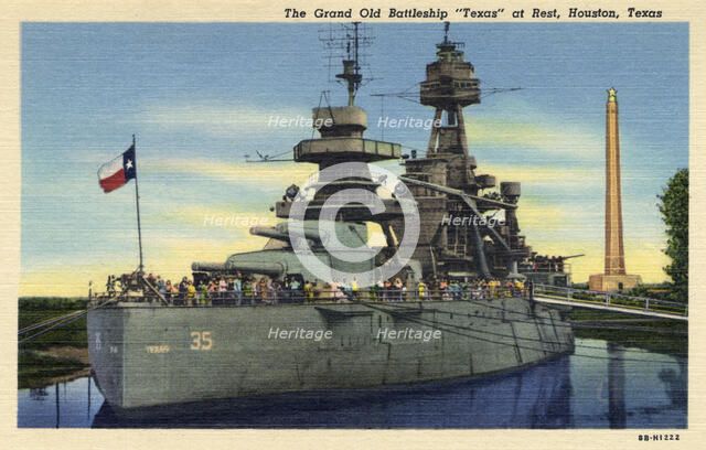 'The grand old battleship 'Texas' at rest, Houston, Texas', USA, 1948. Artist: Unknown