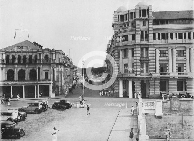 'The Grand Oriental Hotel and P. & O. Building, Ceylon', c1890, (1910). Artist: Alfred William Amandus Plate.