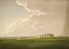 The Grand Antediluvian Temple of Stonehenge: in its original state from the North, 1824-1839. Artist: Henry Browne