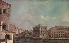 The Grand Canal above the Rialto, late 1760s. Creator: Francesco Guardi