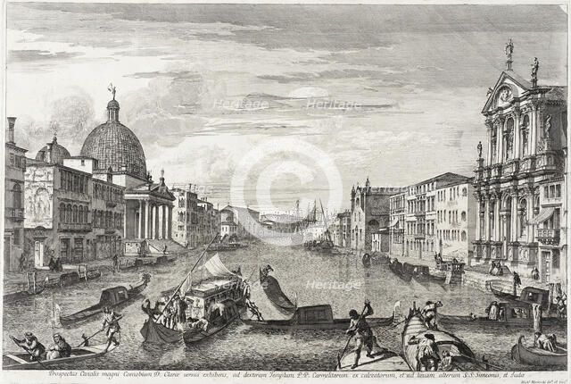 The Grand Canal Between San Simone Piccolo and Santa Chiara, between circa 1740 and circa 1741. Creator: Michele Marieschi.