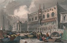 The Grand Canal & Doge's Palace, Venice 1844. Creator: Charles Westwood