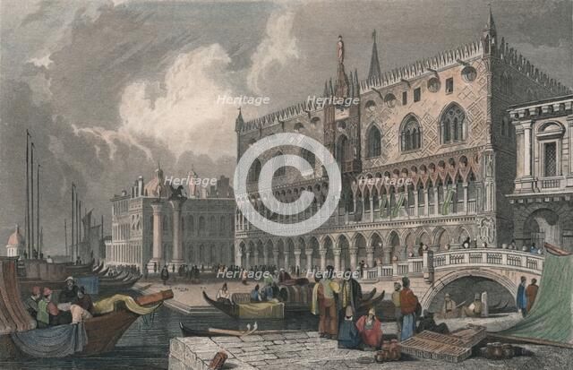 'The Grand Canal & Doge's Palace, Venice', 1844. Creator: Charles Westwood.