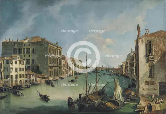 The Grand Canal from San Vio, Venice, 1723. Creator: Canaletto.