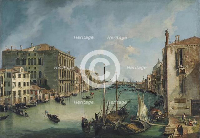The Grand Canal from San Vio, Venice, 1723. Creator: Canaletto.