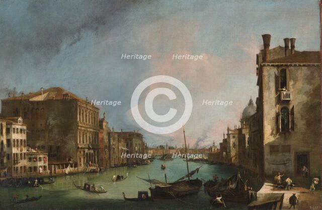 The Grand Canal in Venice, 1723. Artist: Canaletto (1697-1768)