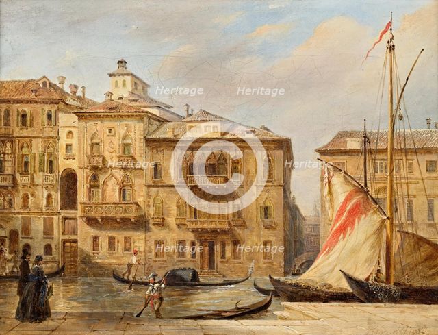 The Grand Canal in Venice, 1850. Creator: Franz Alt.