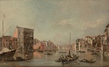 The Grand Canal in Venice with Palazzo Bembo, about 1768. Creator: Francesco Guardi