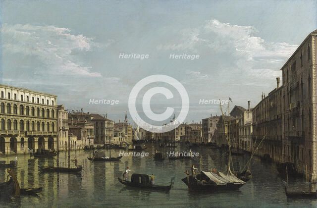 The Grand Canal looking South from Ca? Foscari to the Carità, ca 1738.