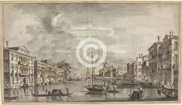The Grand Canal Looking Toward the Salute and the Dogana, 1770s. Creator: Francesco Tironi.