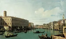 The Grand Canal, seen from the Rialto Bridge, c1725. Creator: Canaletto