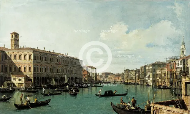 The Grand Canal, seen from the Rialto Bridge, c1725. Creator: Canaletto.