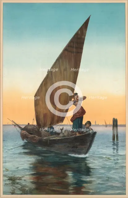 The Grand Canal, Venice, late 19th-early 20th century. Creator: Pietro Gabrini.