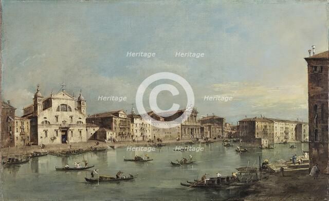 The Grand Canal with Santa Lucia and Santa Maria di Nazareth, 1780. Creator: Francesco Guardi.