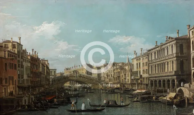 The Grand Canal with the Rialto Bridge from the South, 1740.