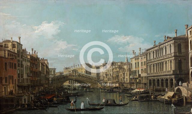 The Grand Canal with the Rialto Bridge from the South, 1740.
