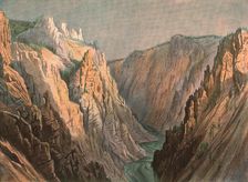 'The Grand Canyon of the Yellowstone from the Great Falls 1888. Creator: Thomas Henry Thomas