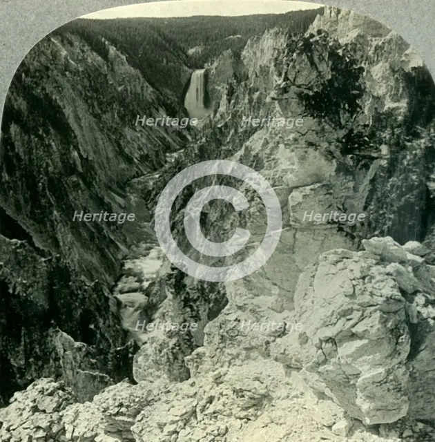 'The Grand Canyon of the Yellowstone, Yellowstone National Park, Wyoming', c1930s. Creator: Unknown.