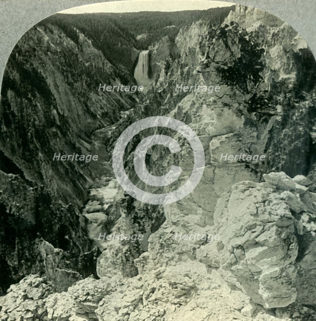 'The Grand Canyon of the Yellowstone, Yellowstone National Park, Wyoming', c1930s. Creator: Unknown.
