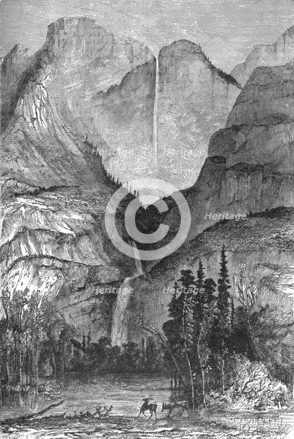 'The Grand Cascade of Yosemite; California and its prospects', 1875. Creator: Frederick Whymper.