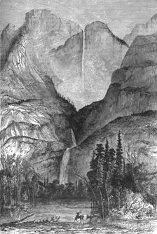 The Grand Cascade of Yosemite; California and its prospects 1875. Creator: Frederick Whymper