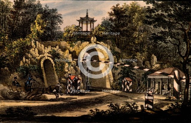 The Grand Caprice pavilion in the Catherine Park of Tsarskoye Selo, ca 1820. Artist: Langer, Valerian Platonovich (1799-after 1870)