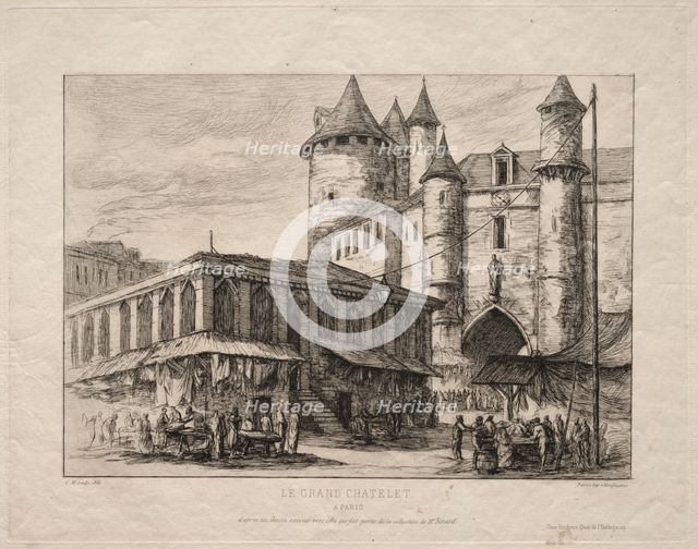 The Grand Châtelet, Paris, about 1780, 1861. Creator: Charles Meryon (French, 1821-1868).