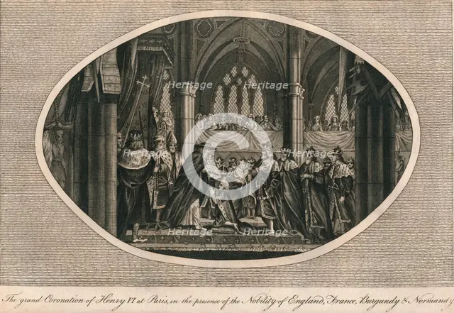 The grand coronation of Henry VI of England in Paris, 1431 (1793). Artist: Unknown.