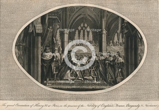 The grand coronation of Henry VI of England in Paris, 1431 (1793). Artist: Unknown.