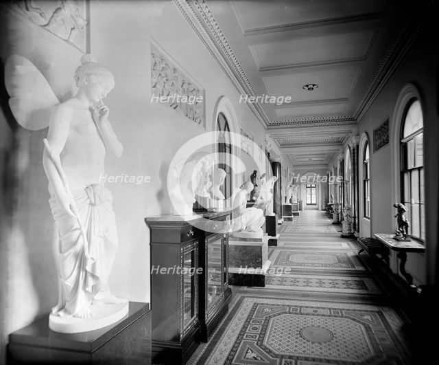 The Grand Corridor, Osborne House, Isle of Wight, 1880s. Artist: Alfred Newton & Sons