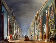 The Grand Gallery, Louvre, Paris 1801-1805. Artist: Robert Hubert