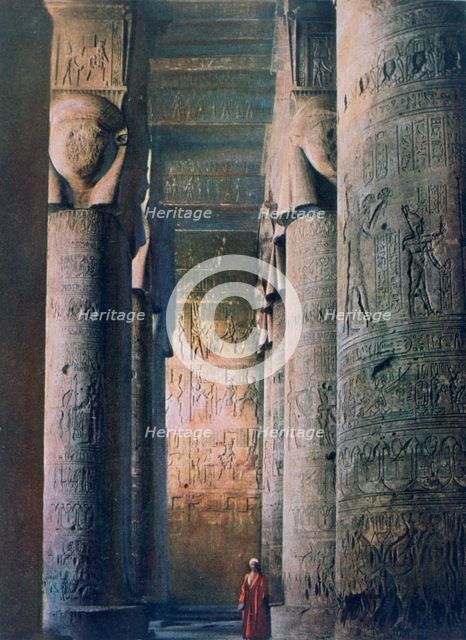 The Grand Hall, Temple of Hathor, Dendera, Egypt, 20th century. Artist: Unknown