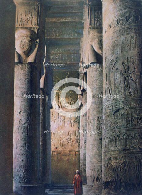 The Grand Hall, Temple of Hathor, Dendera, Egypt, 20th century. Artist: Unknown