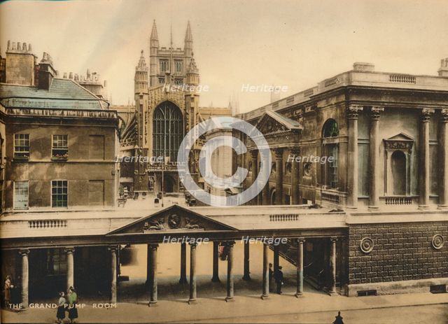 The Grand Pump Room, Bath, Somerset, c1925. Artist: Unknown