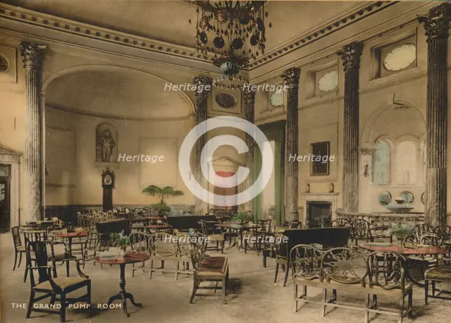 The Grand Pump Room, Bath, Somerset, c1925. Artist: Unknown