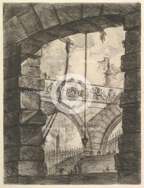 The Grand Piazza, from Carceri d'invenzione (Imaginary Prisons), ca. 1749-50. Creator: Giovanni Battista Piranesi.