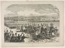 The Grand Review at Camp Massachusetts, near Concord, September 9, 1859, 1859. Creator: Winslow Homer (American, 1836-1910)