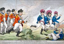 The grand review on Sydenham Common ... 1792. Artist: Isaac Cruikshank