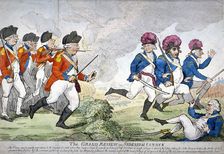 The grand review on Sydenham Common ... 1792. Artist: Isaac Cruikshank