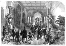 The Grand Staircase at the Leeds Exhibition of Arts, 1868. Creator: Unknown