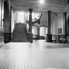 The grand staircase, Great Central Hotel, 222 Marylebone Road, London, 1970. Artist: John Gay