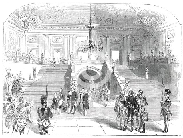 The Grand Staircase, in the Palace at Wurzburg, 1845. Creator: Unknown.