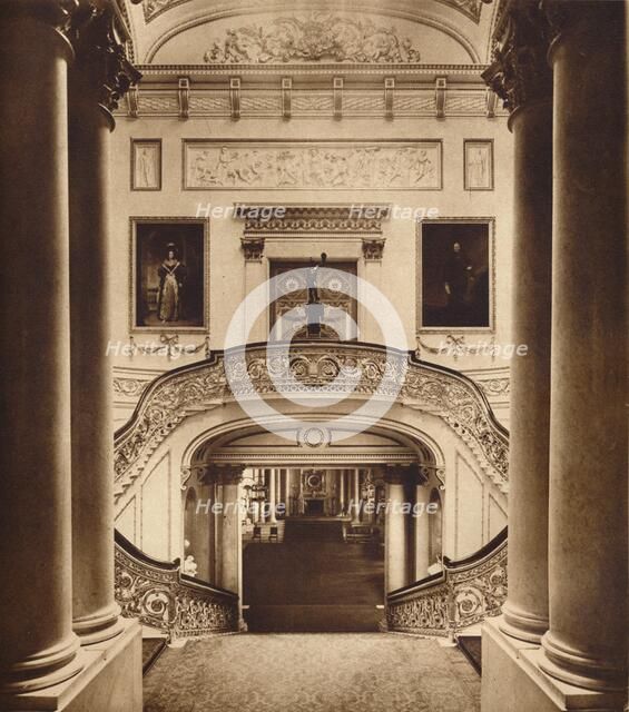 The Grand Staircase in Buckingham Palace, 1935. Artist: Unknown.