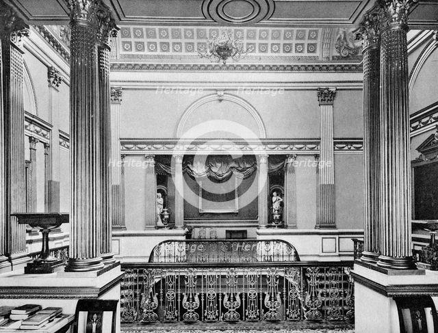 The grand staircase, Londonderry House, 1908.Artist: Bedford Lemere and Company